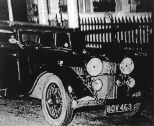 13054 BOV 463 outside the Onslow Court Hotel, Queenn's Gate London, probably the most infamous ALVIS car of all time. 