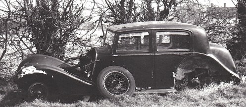 14303 4.3 Litre SA Mayfair Carriage Saloon, DXU 870 scrapped in Clink's Pump Farm in 1967