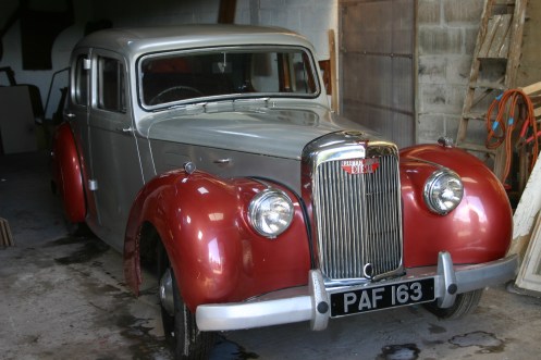 24831 This photo was sent in by Ron Dustow who owns this Freeman Sanders Diesel.  "I am the third owner Mr Sanders Mr Lister and me for many years. The car has covered 14000 mls yes 14000 mls  dry stored from new  runs well. I live in Hayle Cwll." 