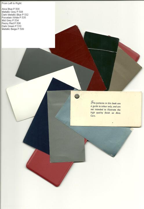 Alvis Park Ward Colour Samples 1