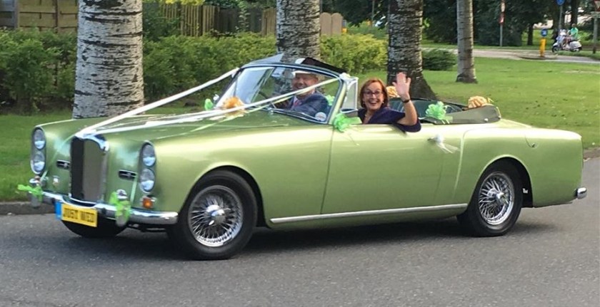 Sandra & Coen van der Weiden on their way to pick up the Newlyweds