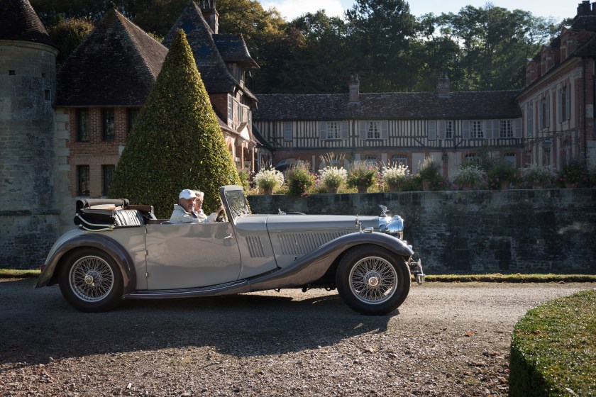 Evyonne and Daniel Fischlin won the Prix d' Elégance and Le Volant d'Or, with their Alvis Speed 20 SC 1934 - Paris - Deauville Rally 2016.